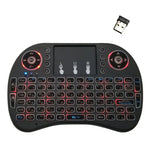 Idioma suportado: Russo Teclado retroiluminado i8 Air Mouse sem fios com touchpad para Android TV Box & Smart TV & PC Tablet & Xbox360 & PS3 & HTPC/IPTV, Russo