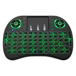 Idioma suportado: Russo Teclado retroiluminado i8 Air Mouse sem fios com touchpad para Android TV Box & Smart TV & PC Tablet & Xbox360 & PS3 & HTPC/IPTV, Russo