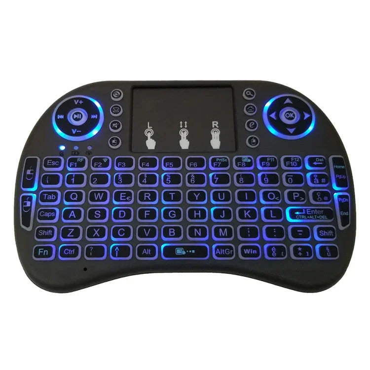 Idioma suportado: Italiano Teclado retroiluminado i8 Air Mouse sem fios com touchpad para Android TV Box & Smart TV & PC Tablet & Xbox360 & PS3 & HTPC/IPTV, Italiano
