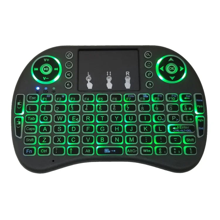 Idioma suportado: Italiano Teclado retroiluminado i8 Air Mouse sem fios com touchpad para Android TV Box & Smart TV & PC Tablet & Xbox360 & PS3 & HTPC/IPTV, Italiano