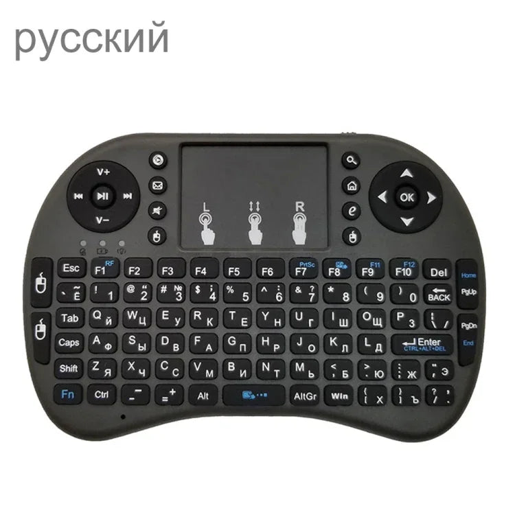 Idioma Suportado: Russo Teclado Sem Fios i8 Air Mouse com Touchpad para Android TV Box & Smart TV & PC Tablet & Xbox360 & PS3 & HTPC/IPTV
