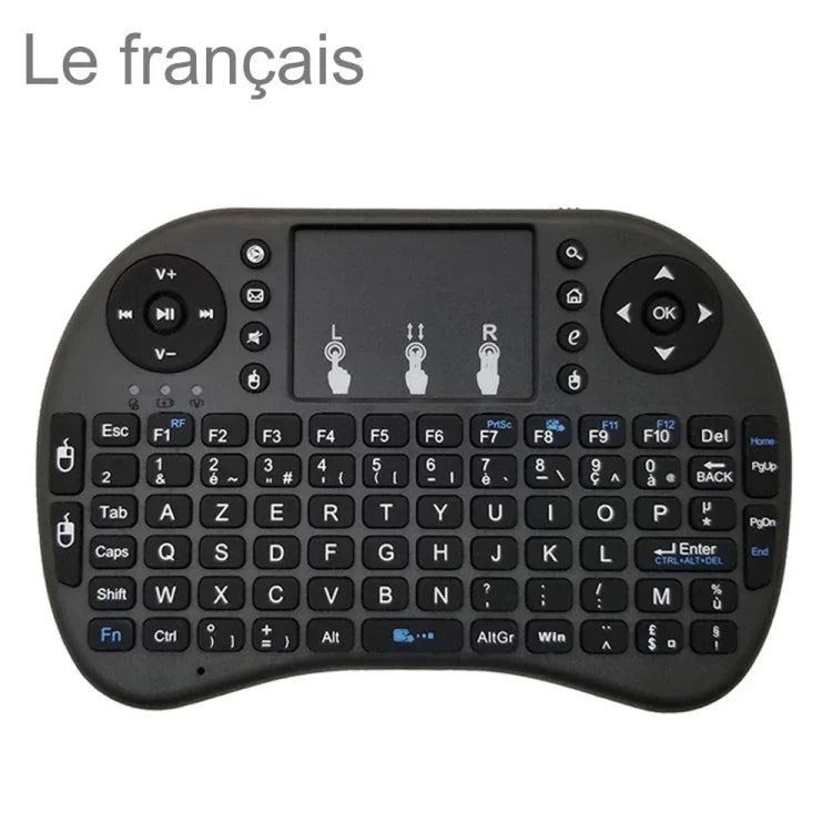 Idioma Suportado: Francês Teclado Sem Fios i8 Air Mouse com Touchpad para Android TV Box & Smart TV & PC Tablet & Xbox360 & PS3 & HTPC/IPTV, Francês