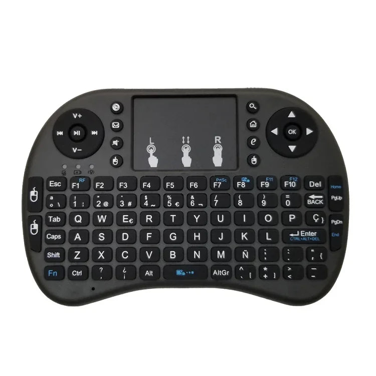 Idioma Suportado: Espanhol Teclado Sem Fios i8 Air Mouse com Touchpad para Android TV Box & Smart TV & PC Tablet & Xbox360 & PS3 & HTPC/IPTV, Espanhol