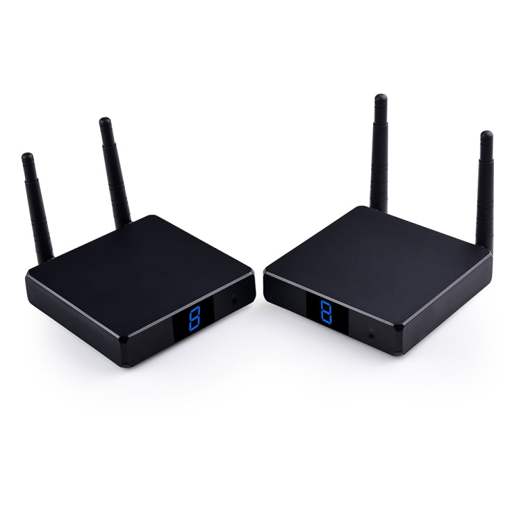 Transmissor HDMI Sem Fios Measy FHD686 Full HD 1080P 3D 5-5.8GHz (Transmissor + Receptor) com Ecrã, Suporta Controlo Remoto por Infravermelhos e Função de Ecrã Sem Fios, Distância de Transmissão: 200m, FHD686 com Ecrã