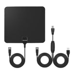 Antena Digital HD Ultra-fina para Interior com Amplificador de Longo Alcance de 50 Milhas