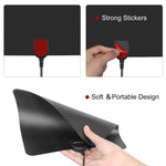 Antena Digital HD Ultra-fina para Interior com Amplificador de Longo Alcance de 50 Milhas
