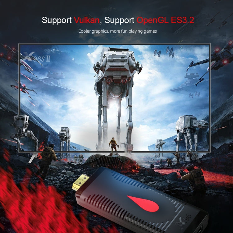 X96 S400 Android 10.0 Mini TV Stick, Allwinner H313 Quad Core ARM Cortex A53, 2GB + 16GB, Suporte WiFi, HDMI, Cartão TF, USB, 2GB+16GB