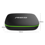 R69 1080P HD Smart TV BOX Android 4.4 Media Player com Comando à Distância, Quad Core Allwinner H3, RAM: 1GB, ROM: 8GB, WiFi 2.4G, LAN, Ficha UE, 1GB+8GB
