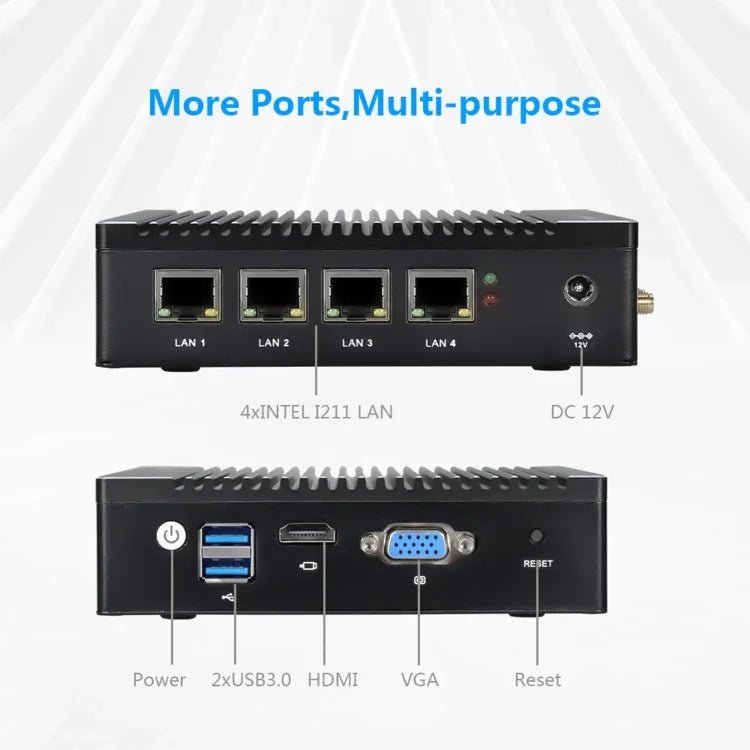 Mini PC K660G4 para Windows e Linux, Processador Intel Celeron N2840 Quad-Core 2M Cache, 1,83GHz, até 2,25GHz, 8GB RAM + 128GB SSD, Ficha US, 8GB+128GB Ficha AU, 8GB+128GB Ficha EU, 8GB+128GB Ficha UK, 8GB+128GB Ficha US
