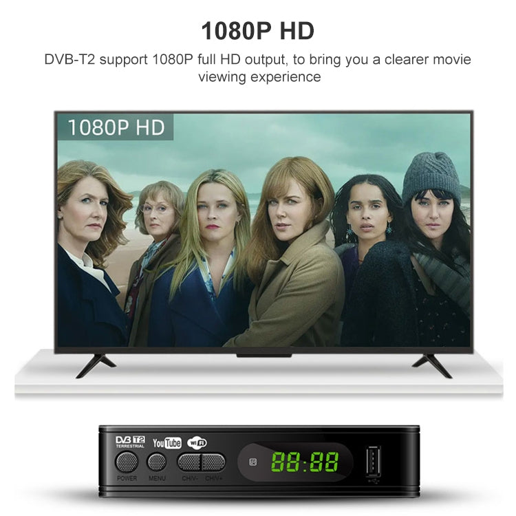 T15-T2 Receptor Set-Top Box DVB-TC/C Full HD 1080P, Plugue UE, TT0189EU, TT0189US