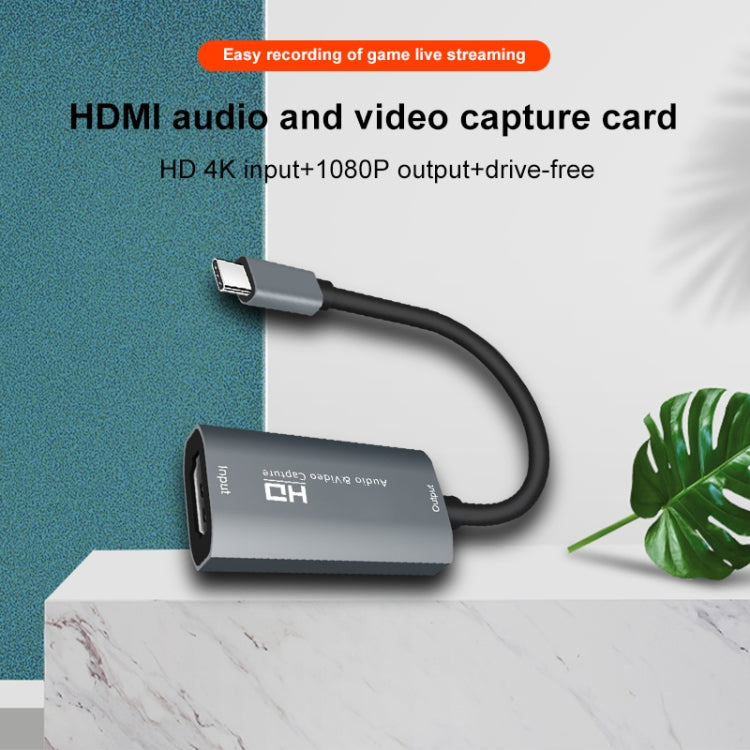 Z29A Caixa de Captura de Vídeo e Áudio HDMI Fêmea para USB-C / Tipo-C Macho, Z29A