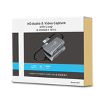 Z31 Caixa de Captura de Vídeo HDMI Fêmea para HDMI Fêmea + Áudio + USB 2.0, Z31