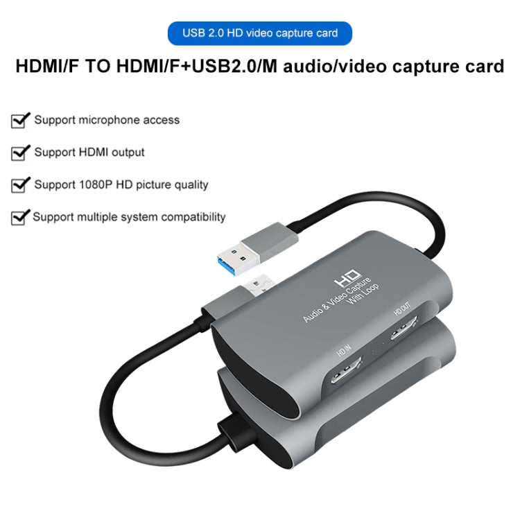 Z31 Caixa de Captura de Vídeo HDMI Fêmea para HDMI Fêmea + Áudio + USB 2.0, Z31