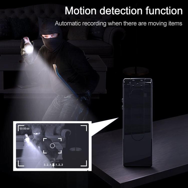 Gravador de Vídeo com Câmara HD 1080P e Design de Clipe Traseiro B19, Suporta Detecção de Movimento / Visão Noturna por Infravermelhos / Câmara com Rotação de 180 Graus / Cartão TF / OTG