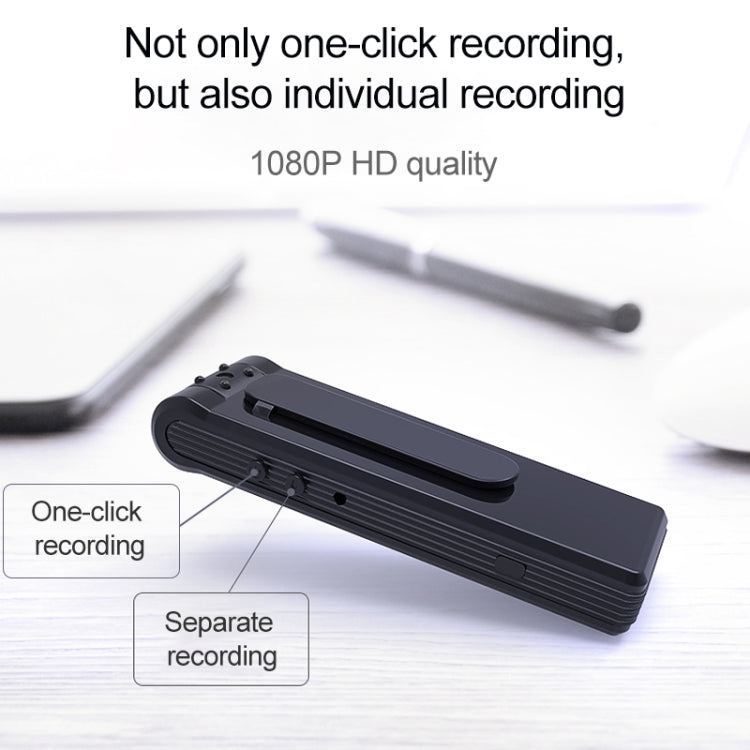 Gravador de Vídeo com Câmara HD 1080P e Design de Clipe Traseiro B19, Suporta Detecção de Movimento / Visão Noturna por Infravermelhos / Câmara com Rotação de 180 Graus / Cartão TF / OTG