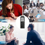Gravador Digital de Voz com Ecrã Monocromático T60, Redução de Ruído HD, 16G, Suporta Formatos MP3 / WAV, 16G