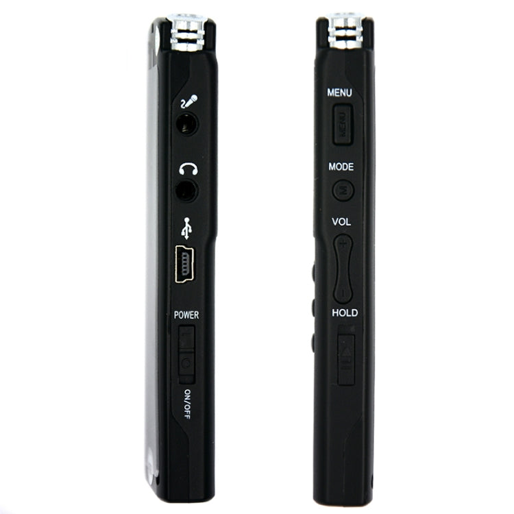 Gravador Digital de Voz com Ecrã Monocromático T60, Redução de Ruído HD, 16G, Suporta Formatos MP3 / WAV, 16G