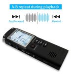 Gravador Digital de Voz com Ecrã Monocromático T60, Redução de Ruído HD, 32G, Suporta Formatos MP3 / WAV, 32G