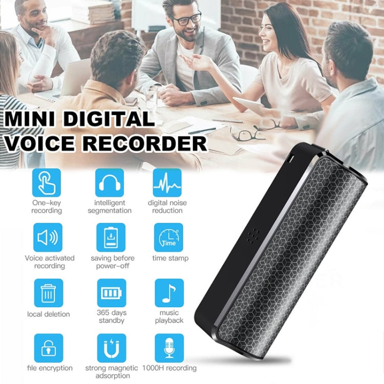 Caneta de gravação de voz com controlo por voz, redução de ruído HD inteligente Q70, 16GB