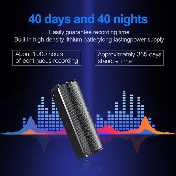 Caneta de gravação de voz com controlo por voz, redução de ruído HD inteligente Q70, 16GB