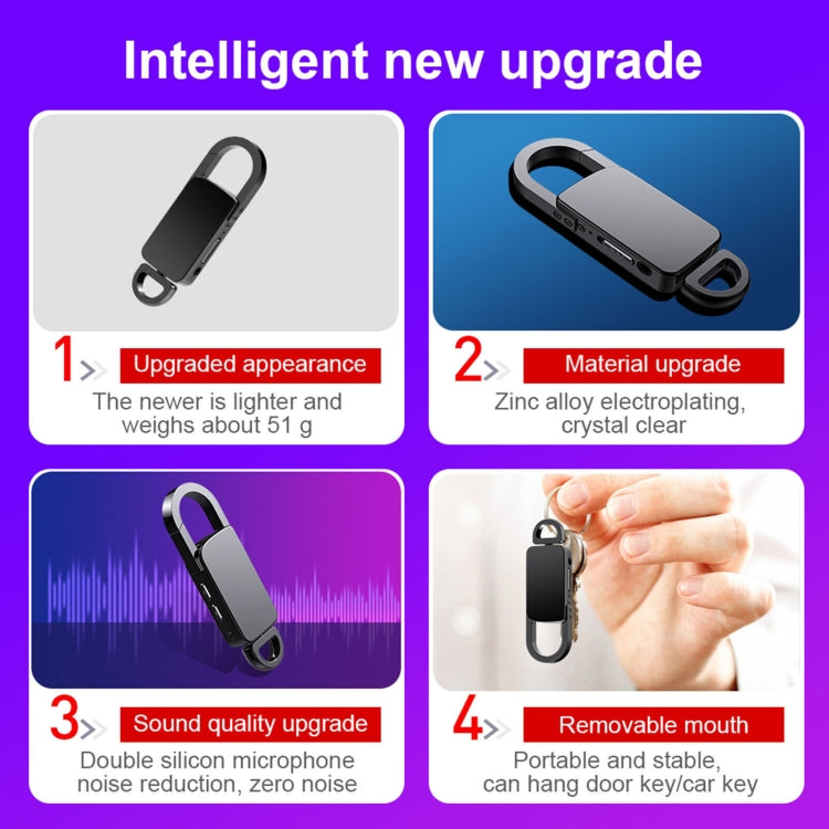 Gravador Portátil de Redução de Ruído HD S20 8GB em Forma de Porta-Chaves, 8GB
