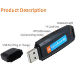 Gravador de voz portátil USB U-Disk recarregável SK001, sem memória, sem memória