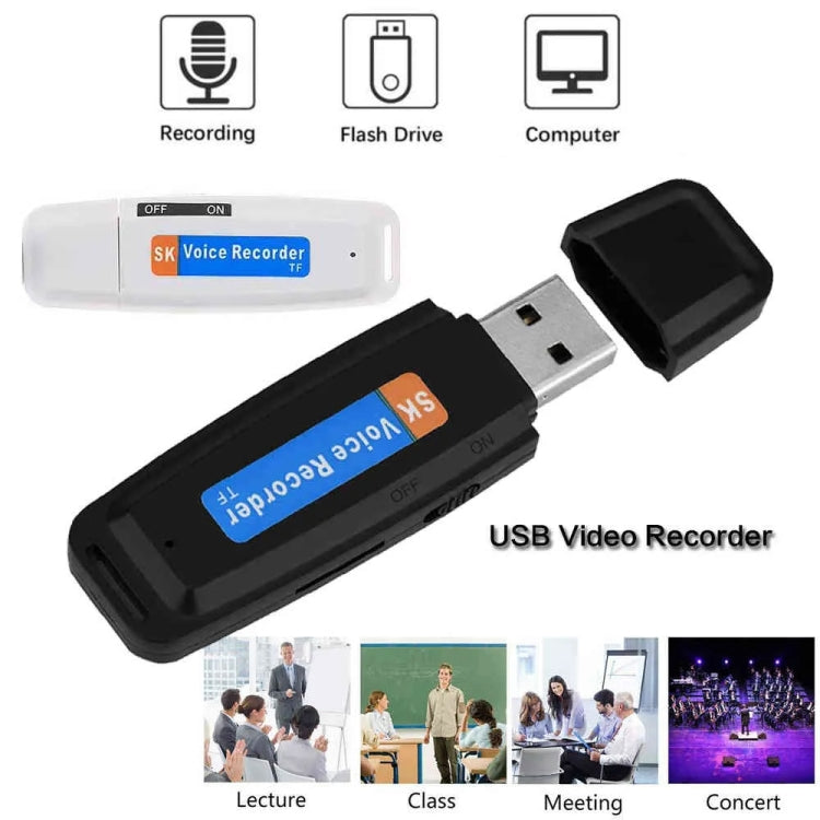 Gravador de voz portátil USB U-Disk recarregável SK001, sem memória, sem memória