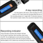 Gravador de voz portátil USB U-Disk recarregável SK001, sem memória, sem memória