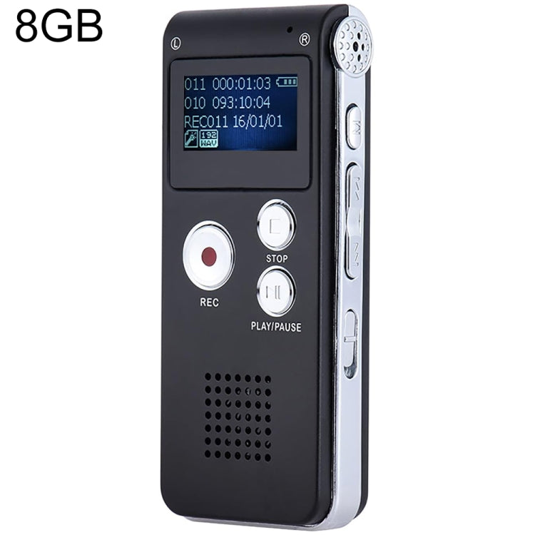 Caneta de gravação de voz HD com redução de ruído inteligente SK012, preta, 8GB