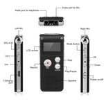 Caneta de gravação de voz HD com redução de ruído inteligente SK012, preta, 8GB