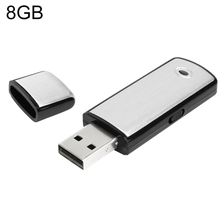 Gravador de voz portátil recarregável U-Disk para reuniões SK858, 8GB
