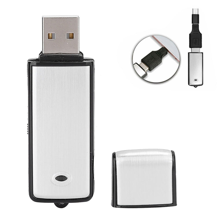 Gravador de voz portátil recarregável U-Disk para reuniões SK858, 16GB