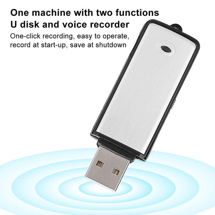 Gravador de voz portátil recarregável U-Disk para reuniões SK858, 16GB
