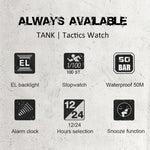 Relógio Digital Inteligente Masculino TANK North Edge, Profissional, Militar, para Desporto ao Ar Livre, à Prova de Água, para Corrida e Natação, TANK North Edge