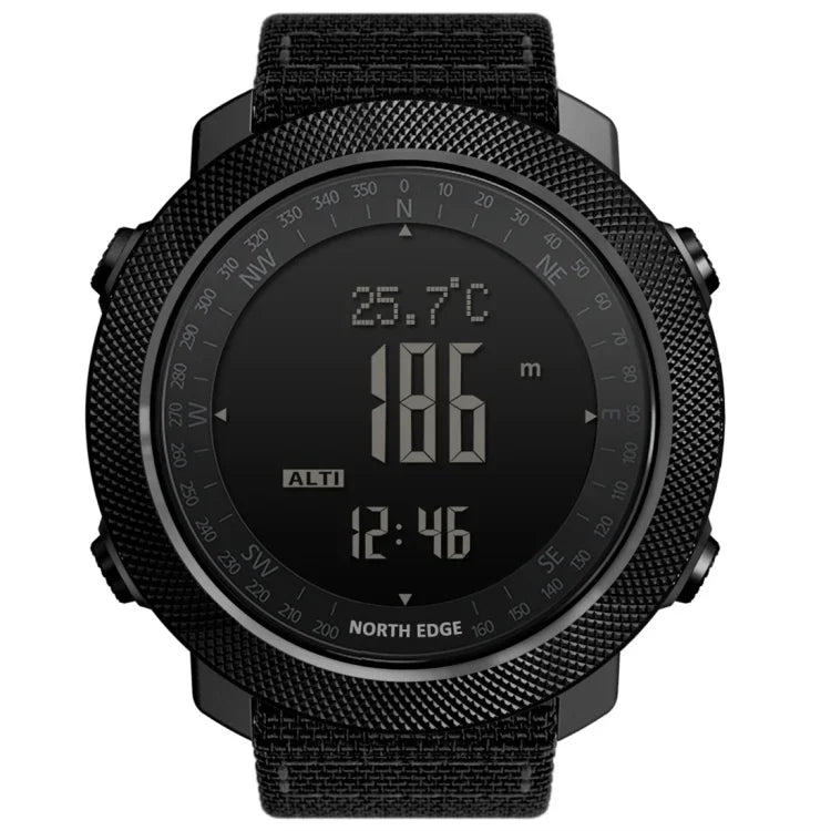 Relógio Inteligente Electrónico Multi-funções NORTH EDGE para Desporto ao Ar Livre, à Prova de Água, Suporta Medição de Humidade / Previsão do Tempo / Medição de Velocidade, Estilo: Correia de Nylon, Correia de Nylon