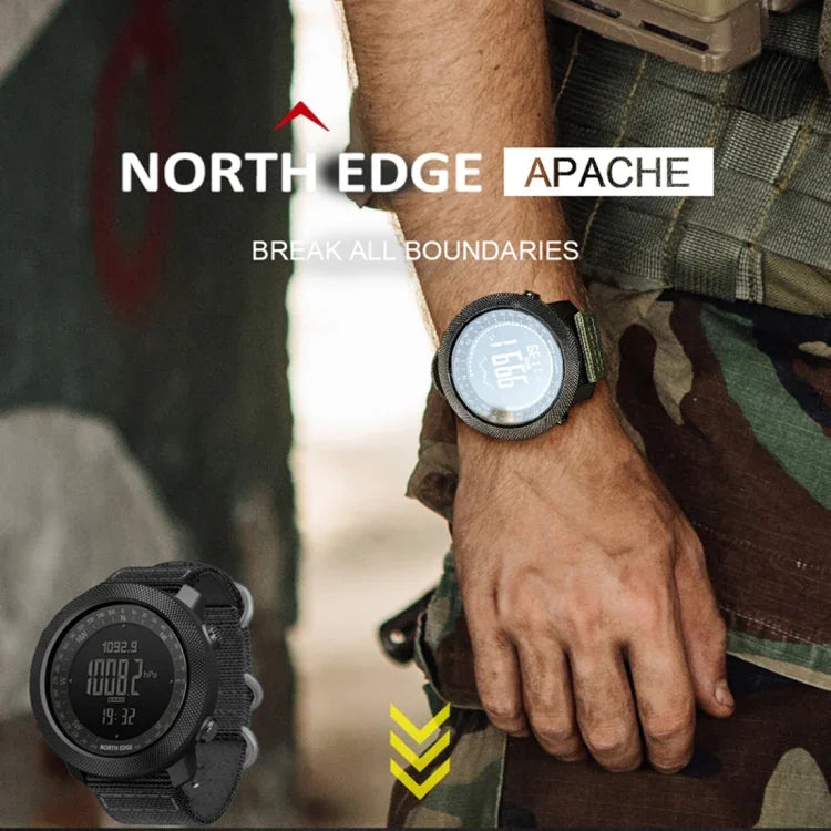 Relógio Inteligente Electrónico Multi-funções NORTH EDGE para Desporto ao Ar Livre, à Prova de Água, Suporta Medição de Humidade / Previsão do Tempo / Medição de Velocidade, Estilo: Correia de Nylon, Correia de Nylon
