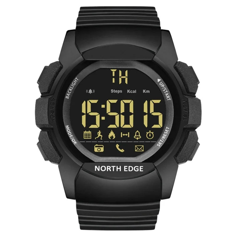 Relógio Inteligente Bluetooth Multi-funções NORTH EDGE AK com Retroiluminação LED, Suporta Lembrete de Chamadas Recebidas, Cronómetro Inteligente, Lembrete de Informações, AK