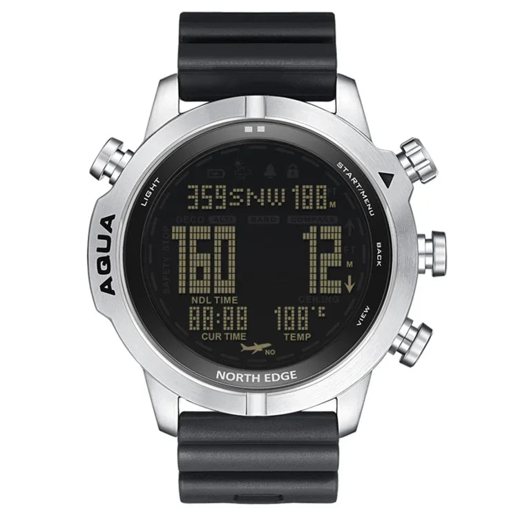 Relógio Inteligente de Mergulho NORTH EDGE AQUA, 100m à Prova de Água, Suporta Ecrã Luminoso e Modo Bússola, AQUA