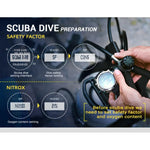 Relógio Inteligente de Mergulho NORTH EDGE AQUA, 100m à Prova de Água, Suporta Ecrã Luminoso e Modo Bússola, AQUA