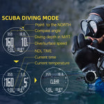 Relógio Inteligente de Mergulho NORTH EDGE AQUA, 100m à Prova de Água, Suporta Ecrã Luminoso e Modo Bússola, AQUA