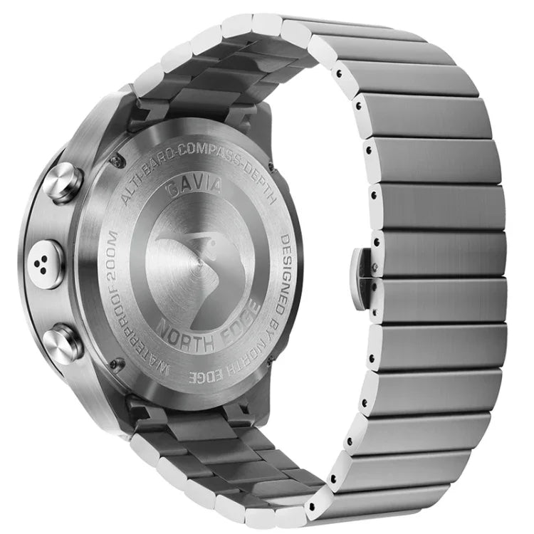 North Edge GAVIA Relógio Digital Inteligente Masculino para Desporto ao Ar Livre, à Prova de Água 50m, Relógio de Mergulho, Suporta Barómetro e Podómetro, GAVIA