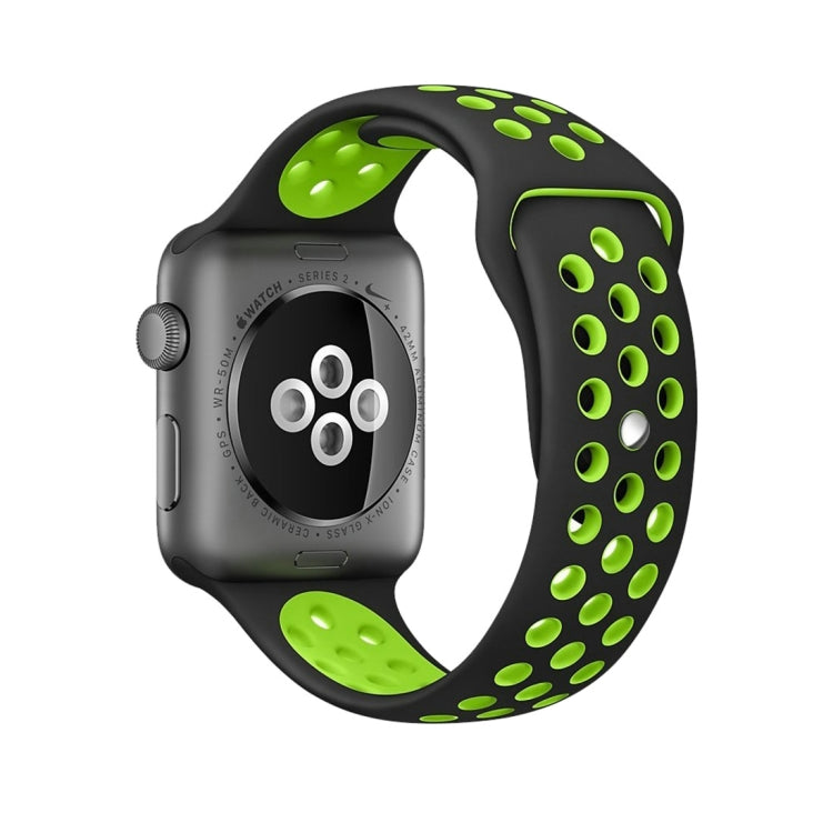 Para Apple Watch Série 10 42mm / 9&8&7 41mm / SE 3&SE 2&6&SE&5&4 40mm / 3&2&1 38mm Pulseira de Silicone Desportiva Clássica e Elegante (Cinza Branco), WA1230A, WA1230B, WA1230BG, WA1230BH, WA1230BL, WA1230BM, WA1230BR, WA1230BY, WA1230C, WA1230D, WA1230DW