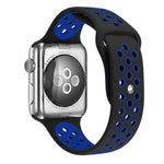 Para Apple Watch Série 10 42mm / 9&8&7 41mm / SE 3&SE 2&6&SE&5&4 40mm / 3&2&1 38mm Pulseira de Silicone Desportiva Clássica e Elegante (Cinza Branco), WA1230A, WA1230B, WA1230BG, WA1230BH, WA1230BL, WA1230BM, WA1230BR, WA1230BY, WA1230C, WA1230D, WA1230DW