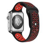 Para Apple Watch Série 10 42mm / 9&8&7 41mm / SE 3&SE 2&6&SE&5&4 40mm / 3&2&1 38mm Pulseira de Silicone Desportiva Clássica e Elegante (Cinza Branco), WA1230A, WA1230B, WA1230BG, WA1230BH, WA1230BL, WA1230BM, WA1230BR, WA1230BY, WA1230C, WA1230D, WA1230DW