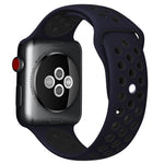 Para Apple Watch Série 10 42mm / 9&8&7 41mm / SE 3&SE 2&6&SE&5&4 40mm / 3&2&1 38mm Pulseira de Silicone Desportiva Clássica e Elegante (Cinza Branco), WA1230A, WA1230B, WA1230BG, WA1230BH, WA1230BL, WA1230BM, WA1230BR, WA1230BY, WA1230C, WA1230D, WA1230DW