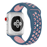 Para Apple Watch Série 10 42mm / 9&8&7 41mm / SE 3&SE 2&6&SE&5&4 40mm / 3&2&1 38mm Pulseira de Silicone Desportiva Clássica e Elegante (Cinza Branco), WA1230A, WA1230B, WA1230BG, WA1230BH, WA1230BL, WA1230BM, WA1230BR, WA1230BY, WA1230C, WA1230D, WA1230DW