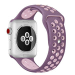 Para Apple Watch Série 10 42mm / 9&8&7 41mm / SE 3&SE 2&6&SE&5&4 40mm / 3&2&1 38mm Pulseira de Silicone Desportiva Clássica e Elegante (Cinza Branco), WA1230A, WA1230B, WA1230BG, WA1230BH, WA1230BL, WA1230BM, WA1230BR, WA1230BY, WA1230C, WA1230D, WA1230DW