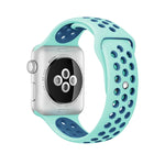 Para Apple Watch Série 10 42mm / 9&8&7 41mm / SE 3&SE 2&6&SE&5&4 40mm / 3&2&1 38mm Pulseira de Silicone Desportiva Clássica e Elegante (Cinza Branco), WA1230A, WA1230B, WA1230BG, WA1230BH, WA1230BL, WA1230BM, WA1230BR, WA1230BY, WA1230C, WA1230D, WA1230DW