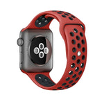 Para Apple Watch Série 10 42mm / 9&8&7 41mm / SE 3&SE 2&6&SE&5&4 40mm / 3&2&1 38mm Pulseira de Silicone Desportiva Clássica e Elegante (Cinza Branco), WA1230A, WA1230B, WA1230BG, WA1230BH, WA1230BL, WA1230BM, WA1230BR, WA1230BY, WA1230C, WA1230D, WA1230DW