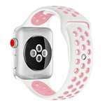 Para Apple Watch Série 10 42mm / 9&8&7 41mm / SE 3&SE 2&6&SE&5&4 40mm / 3&2&1 38mm Pulseira de Silicone Desportiva Clássica e Elegante (Cinza Branco), WA1230A, WA1230B, WA1230BG, WA1230BH, WA1230BL, WA1230BM, WA1230BR, WA1230BY, WA1230C, WA1230D, WA1230DW